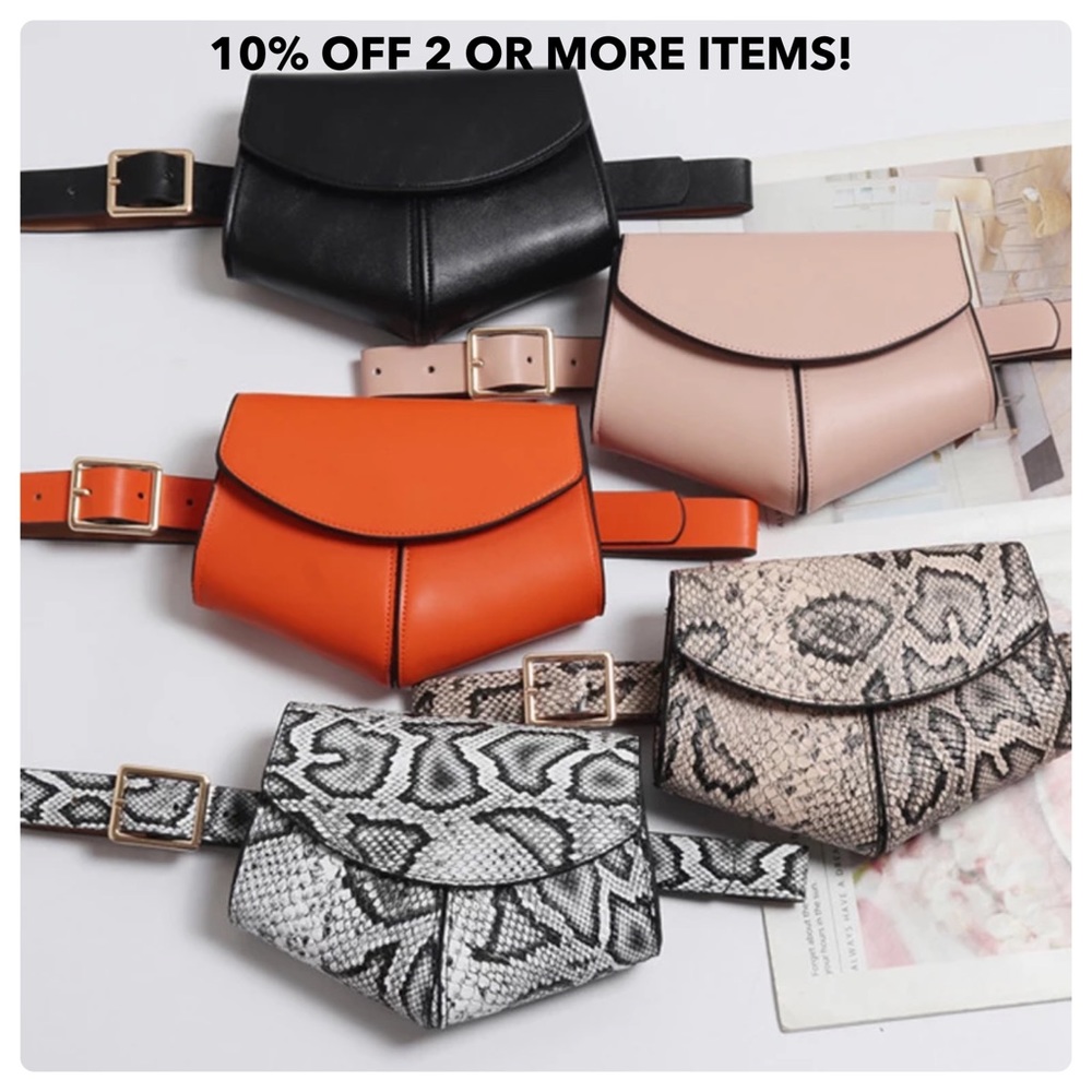 NWOT BLACK FANNY PACK BELT BAG